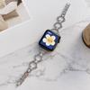 Correa de Metal para Reloj Chanel con Cadena en Forma de O Adecuada para iWatch Apple Décima y Undécima Generación, Huawei Fit4, Xiaomi 9Pro