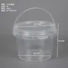 Cubo Redondo de Plástico Transparente de PP Sellado Engrosado y con Tapa Grado Alimenticio Para Llevar Empaque de Fruta y Té de Leche Cubo Una Pieza Wholesale