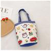 Nova Bolsa Saco de Grande Capacidade 2023 Bolsa de Lona para o Trabalho Leve Bolsa para Marmita Bolsa Saco Cartoon Fofa Infantil