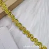 Em Estoque Renda com Curvatura Média 0,9cm, Renda com Pequena Curvatura, Renda Fio Cardado Metálico, Acessórios para Vestuário e Acessórios