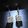 Simulação brincos de moissanite luxo princesa bolsa quadrada brincos de moissanite fábrica acessórios joias fornecimento ao vivo atacado