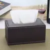 Caja de pañuelos de cuero estilo europeo, dispensador de pañuelos para uso en coche y hogar, caja de pañuelos creativa para sala de estar, mesa de centro, dormitorio y comedor