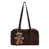 Bolsa Boston Retro de Gran Capacidad para Mujer 2026 Nueva Elegante Bolso de Hombro Único Mate Bolso Tote de Gamuza para Viajes