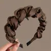 Faixa de Cabeça Floral Dentada Doce para Mulheres, Uso Diário ao Ar Livre, Faixa de Cabelo com Fita Superior de Caveira Alta, Prendedor de Cabelo Integrado, Acessório de Cabelo