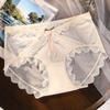 Roupa íntima de malha transparente feminina tamanho grande mm 200kg sexy tentação renda algodão antibacteriano 7A calça de entrepernas longa