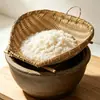 Recogedor Tradicional de Bambú, Colador de Bambú para Lavar Arroz y Verduras, Escurrir Arroz, Secado, y para Uso en Restaurantes de Hot Pot y Hoteles