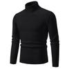2024 Amazon Nuevo Suéter de Cuello Alto para Hombre Europa y América Flor Trenzada Suelto Talla Grande Casual Tejido Camiseta Base