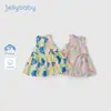 Vestido de Verão Jerry Baby para Crianças Maiores Vestido de Bebê Puro Algodão Vestido Regata para Meninas Vestido Infantil Estampado para Crianças de 8 Anos