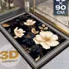 Tapete de Chão de Lama Diatomácea Estilo Fresco Floral Banheiro Vaso Sanitário Absorção de Água Secagem Rápida Fácil Manutenção Tapete para Pés Pode Ser Enviado em Nome