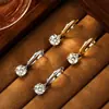 Brincos de Franja com Quatro Garras de Moissanita Cor D para Mulheres, Brincos Clássicos Simples Versáteis, Fornecimento Exclusivo Transfronteiriço Aliexpress Tiktok