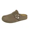 Edição de Gabinete de Rede Sola Grossa Bico Dividido Meia-Chinelos Femininos 2026 Novo Retro Slip-On Pessoa Preguiçosa Chinelos de Exterior Sapatos de Pé de Porco