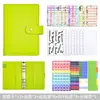 Caderno A6 de Folhas Soltas Mais Vendido no Exterior, Logo Personalizável, Capa Destacável de Folhas Soltas, Planejador de Orçamento em Dinheiro de Couro PU
