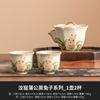 Tetera Moe Rabbit Ruyao, taza de té pintada a mano, juego de té de viaje, portátil, para exteriores, una olla, dos tazas, taza exprés de cerámica