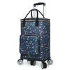 Carrito de compras de gran capacidad con ruedas giratorias silenciosas plegables, impermeable y resistente al desgaste, carrito de compras portátil para supermercado, personalizable