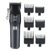 Cortador de Cabelo Elétrico de Fabricante Transfronteiriço Recomendado por Barbeiros Profissionais, Cortador Elétrico de Uso Duplo com Display Digital