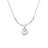 Collar de Plata de Ley S925 con Forma de Concha, Collar Lágrimas de Ángel para Mujer, Moda de Lujo Ligero, Estilo de Gama Alta, Estilo Dulce Ins