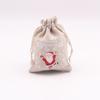 Bolsa de algodón con cordón para Navidad, venta al por mayor, para dulces, bocadillos, manzanas, regalo de Navidad
