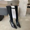 []Botas de cano altoSaltos altosBotas emagrecedorasBotas pretas longas2026 Outono/InvernoBico finoSimplesZíper traseiroBotas longas