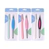 2PCS faca de sobrancelha nail art pele morta garfo pele morta arquivo de unha lixa pele morta garfo terno fábrica atacado