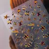 Cyansea Hot Stamping Estrela Iridescente Adesivos de Unha Nova Estrela Simples Oca de Cinco Pontas Decoração de Unha Atacado