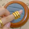 Anel Premium Níquel Antigo, Mesmo Estilo do Anel Liso da Loja de Ouro, Ouro de Imitação, Textura Leve de Luxo, Fornecimento Direto, Modelo Versátil e Popular