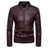 Comércio Exterior AliExpress Amazon Outono e Inverno Novo Masculino Moda Coreana alta qualidade Jaqueta com Gola Jaqueta de Couro Masculina