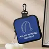 Bolsa para audífono impresa hecha de cuero sintético, impermeable, imitación piel, bolsa de almacenamiento con cremallera, mini estuche multifuncional para auriculares
