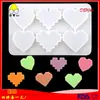 Mais de 6 pixels amam molde de cola DIY molde criativo para decoração de chocolate molde para sabonete de óleo essencial feito à mão