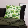 Juego de Fundas de Almohada Irlandesas Transfronterizas. Funda de Cojín de Trébol de Tres Hojas del Día de San Patricio Decoración del Hogar Almohada para Sofá