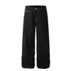 2025 Nuevos Jeans Americanos para Hombre y Mujer Pantalones Negros Rectos Sueltos Pantalones Casuales Retro de Moda de Longitud Completa