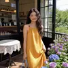 Vestido de tirantes bohemio con borlas de colores para mujer, estilo verano, vestido largo estilo vacación en la playa