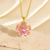Moda Transfronteriza Accesorios de Flor de Tulipán Collar Estilo Dulce Colgante Pequeño de Flor Fresca Cadena para Suéter Versátil con Temperamento