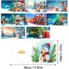 Tarjetas de Felicitación Navideñas Populares Transfronterizas Multiserie Hechas a Mano con Diamantes Juego de 9 Piezas con Sobres Pegatina de Diamante Dibujos Animados Juego de 6 Piezas