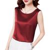 Camisola feminina design interno senso nicho verão peça externa branca gola redonda sem mangas top celebridade da internet feminina pequena camisola