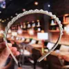 Nuevos Accesorios para el Cabello, Diadema Tejida a Mano con Perlas y Lazo, Pasador de Celebridad de Internet con Diamantes, Diadema Versátil de Moda Japonesa y Coreana