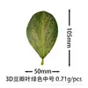 Hoja de Frijol 3D Simulada Hoja de Árbol Laminada Ramo Pequeño Planta en Maceta Accesorios para Bricolaje Hojas de Colores de Tres Puntas Decorativas