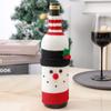 Fábrica em estoque decorações de Natal Cartoon criativo Papai Noel malha vinho conjunto garrafa de champanhe conjunto atacado