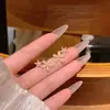 Brincos de Flor de Pérola com Design Único Coreano para Mulheres, Versátil Elegante, Brincos Exquisitos com Zircônia Microincrustada, Brincos Populares