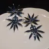 Pendientes colgantes de rombos con borlas tachonados de diamantes de aguja de plata transfronterizos europeos y americanos, pendientes exquisitos y de moda, pendientes versátiles y elegantes al por mayor