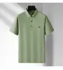 Camisa polo sin costuras para hombre de nailon-spandex, seda de hielo, manga corta, ligera, camisa de aire acondicionado, polo con cuello, uniforme de equipo para hombre, ropa de trabajo, hecho a medida