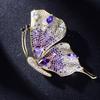 Broche elegante de mariposa con incrustaciones de circonitas, estilo coreano, para industria pesada, para traje elegante y creativo, cheongsam, abrigo, ropa