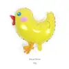 Novo Balão de Brinquedo Infantil em Formato de Pintinho Barraquinha de Feira Noturna Desenho Animado Fofo Arranjo de Aniversário Infantil Balão de Filme de Alumínio