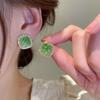 Nuevos Pendientes de Primavera Estilo Chino, Pendientes Verdes Retro, Diseño Nicho, Pendientes de Diamantes Pequeños Estilo Frío