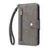 Adequado para Apple 14Pro Max Fivela com Rebite Zíper iPhone 13Mini/12 Inserção de Cartão Capa de Celular de Couro