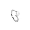 Anillo de Perla de Diseño de Nicho Estilo Coreano 2025 Moda Femenina Personalizado Simple Lujo Ligero Gama Alta Elegante Dedo Índice