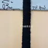 Fita Perfumada Pequena Pronta de Fábrica Renda de Borla 2cm de Largura Preto e Branco Tendência de Fita Acessórios DIY Feitos à Mão para Roupas
