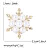 Novo Simples Liga Pérola Mini Floco de Neve Broche Nicho Design Feminino Terno Casaco Corsage Jóias Pin