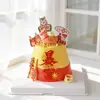 Decorações de Bolo de Ano Novo 2026 Fofos Cavalinhos Figurinhas Escada Subindo Decorações de Panificação de Véspera de Ano Novo