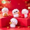 Enfeites do Ano do Carneiro, saudações de Ano Novo para prosperidade, dístico com uma adorável ovelhinha, acessórios decorativos DIY, pequenos enfeites de mesa
