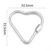 Hebilla de Conexión de Acero Inoxidable Corazón Pequeño Estrella de Cinco Puntas Ovalada Rectangular Galvanizado Conservante del Color Accesorios para Pulsera Collar DIY